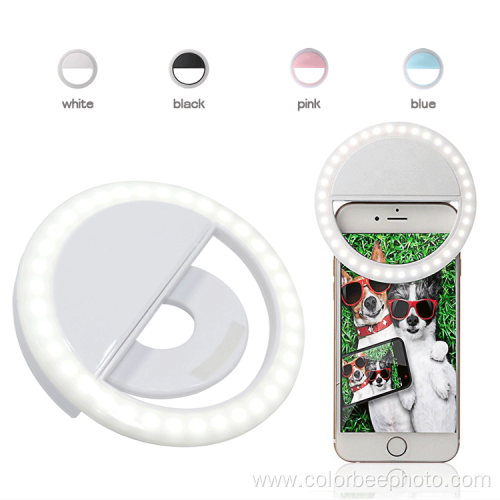 Portable Rechargeable USB Phone Fill ring Light